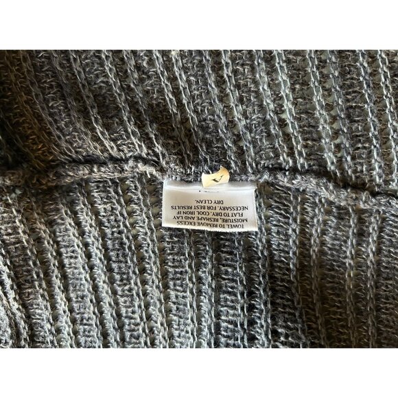 Eileen Fisher Open Front Cardigan 100% LINEN Size L Sweater Womens Gray Long Sle - Picture 8 of 12